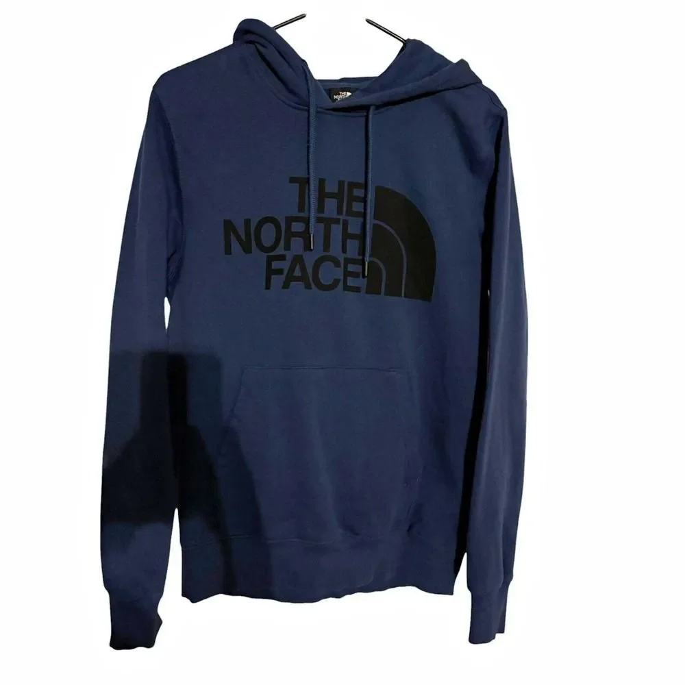 The North Face Hoodie Men Small Blue Logo Sweatshirt